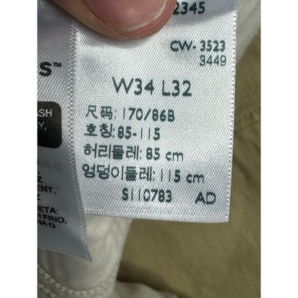 Levi's 314 Women's Shaping Straight Leg Beige Denim Jeans - Size 34x32 (37x31) - Picture 7 of 7